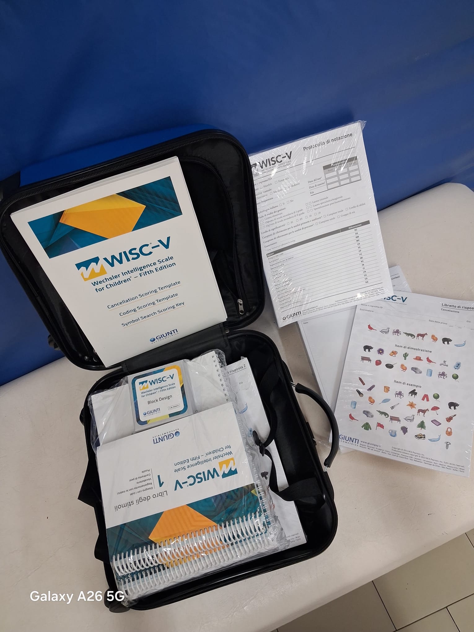 Materiali della scala WISC-V per la valutazione delle capacità cognitive